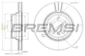 BREMSI CD7701V - B. DISC FRONT DIA.348 VENT. BMW 530