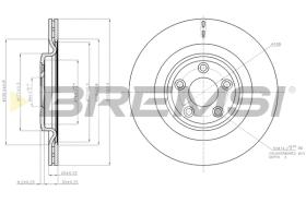 BREMSI CD7703V - B. DISC REAR DIA.326 VENT. JAGUAR XF