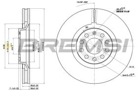 BREMSI CD7705V - B. DISC FRONT DIA.320 VENT. AUDI A4