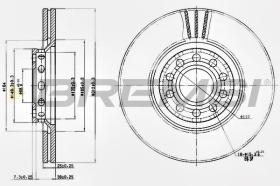 BREMSI CD7707V - B. DISC FRONT DIA.312 VENT. AUDI A4