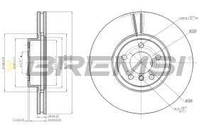 BREMSI CD7713V - B. DISC FRONT DIA.348 VENT. BMW X5