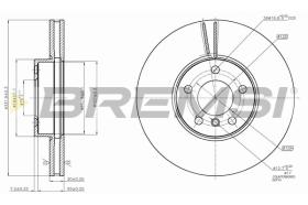 BREMSI CD7714V - B. DISC FRONT DIA.332 VENT. BMW X5