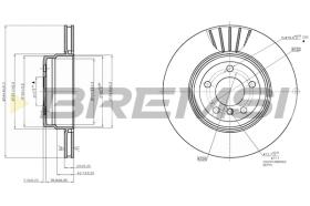 BREMSI CD7716V - B. DISC REAR DIA.345 VENT. BMW X5