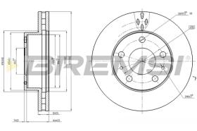 BREMSI CD7718V - B. DISC FRONT DIA.300 VENT. FIAT DUCATO