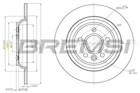 BREMSI CD7720S - B. DISC REAR DIA.300 SOLID OPEL INSIGNIA