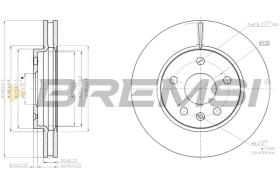 BREMSI CD7721V - B. DISC FRONT DIA.278 VENT. OPEL INSIGNI