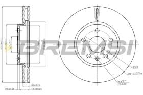 BREMSI CD7722V - B. DISC FRONT DIA.321 VENT. OPEL ASTRA