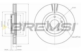 BREMSI CD7724V - B. DISC FRONT DIA.320 VENT. NISSAN QASHQ