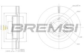 BREMSI CD7757V - B. DISC REAR DIA.332 VENT. MITSUB PAJERO