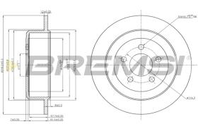 BREMSI CD7760S - B. DISC REAR DIA.316 SOLID JEEP CHEROKEE