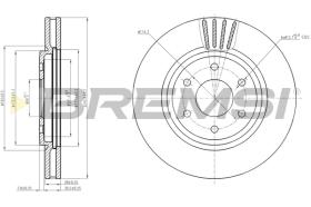 BREMSI CD7761V - B. DISC FRONT DIA.296 VENT. NISSAN NAVAR