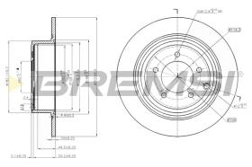 BREMSI CD7763S - B. DISC REAR DIA.302 SOLID JEEP PATRIOT