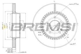 BREMSI CD7764V - B. DISC REAR DIA.300 VENT. MERCED C32