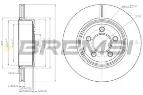 BREMSI CD7766V - B. DISC REAR DIA.320 VENT. LANCIA THEMA