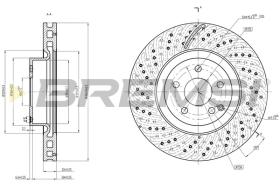 BREMSI CD7769V - B. DISC FRONT DIA.335 VENT. MERCED S350