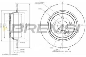 BREMSI CD7770S - B. DISC REAR DIA.300 SOLID MERCED S300