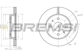 BREMSI CD7774V - B. DISC FRONT DIA.246 VENT. DACIA SANDER