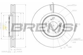 BREMSI CD7777V - B. DISC REAR DIA.320 VENT. HONDA ACCORD