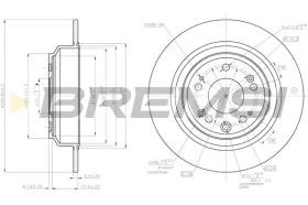 BREMSI CD7778S - B. DISC REAR DIA.305 SOLID HONDA ACCORD