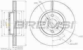 BREMSI CD7780V - B. DISC FRONT DIA.275 VENT. TOYOTA VIOS