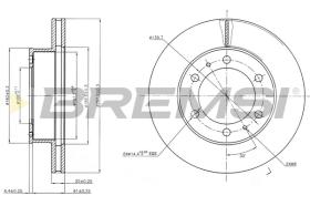 BREMSI CD7783V - B. DISC FRONT DIA.297 VENT. TOYOTA HILUX