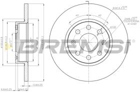 BREMSI CD7784S - B. DISC FRONT DIA.257 SOLID OPEL CORSA