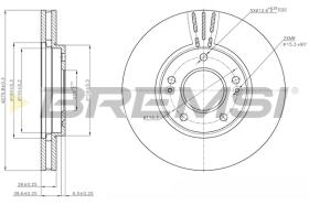 BREMSI CD7786V - B. DISC FRONT DIA.276 VENT. HYUNDAI XG