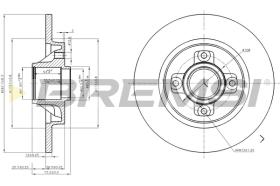 BREMSI CD7791S - B. DISC REAR DIA.268 SOLID PEUGEOT 3008