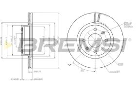 BREMSI CD7792V - B. DISC FRONT DIA.252 VENT. KIA PICANTO