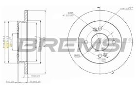 BREMSI CD7793S - B. DISC REAR DIA.234 SOLID KIA PICANTO