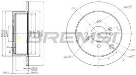 BREMSI CD7794S - B. DISC REAR DIA.262 SOLID HYUNDAI ACCEN