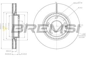 BREMSI CD7795V - B. DISC REAR DIA.300 VENT. HYUNDAI I 30