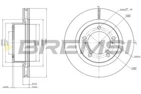 BREMSI CD7798V - B. DISC FRONT DIA.340 VENT. TOYOTA LANDC