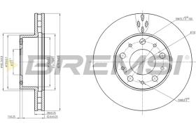 BREMSI CD7800V - B. DISC FRONT DIA.280 VENT. CITROEN JUMP