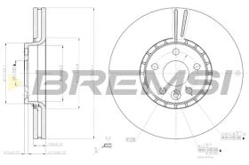 BREMSI CD7801V - B. DISC REAR DIA.260 VENT. VOVLO XC60