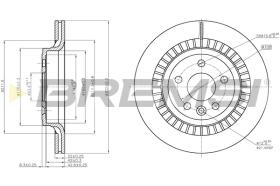 BREMSI CD7802V - B. DISC FRONT DIA.302 VENT. VOLVO XC60