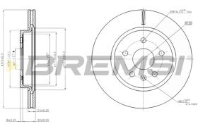 BREMSI CD7805V - B. DISC FRONT DIA.315 VENT. OPEL INSIGNI