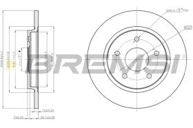 BREMSI CD7808S - B. DISC REAR DIA.305 SOLID FIAT FREEMONT