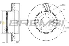 BREMSI CD7810V - B. DISC FRONT DIA.300 VENT. SSANGYONG RO