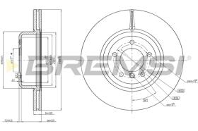 BREMSI CD7811V - B. DISC FRONT DIA.338 VENT. BMW 320 D