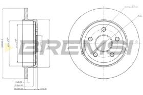 BREMSI CD7813S - B. DISC REAR DIA.320 SOLID JEEP COMMANDE