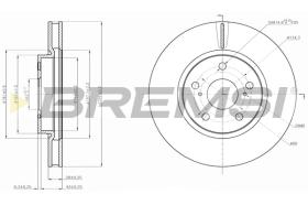 BREMSI CD7814V - B. DISC FRONT DIA.296 VENT. LEXUS IS