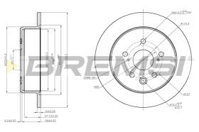 BREMSI CD7815S - B. DISC FRONT DIA.291 SOLID LEXUS IS 250