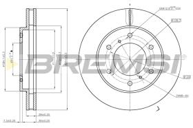 BREMSI CD7818V - B. DISC FRONT DIA.294 VENT. MITSUB L200