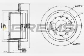 BREMSI CD7823S - B. DISC REAR DIA.300 SOLID FIAT DUCATO