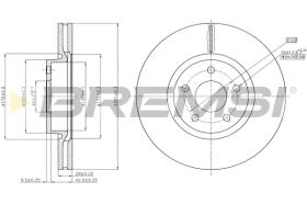 BREMSI CD7835V - B. DISC FRONT DIA.300 VENT. FORD MONDEO