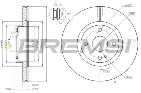 BREMSI CD7839V - B. DISC FRONT DIA.270 VENT. MAZDA MX5