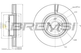 BREMSI CD7841V - B. DISC FRONT DIA.315,8 VENT. SUBARU FOR