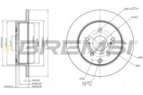 BREMSI CD7846S - B. DISC REAR DIA.281 SOLID TOYOTA RAV 4