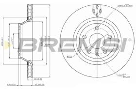 BREMSI CD7849V - B. DISC REAR DIA.310 VENT. AUDI TT ROADS